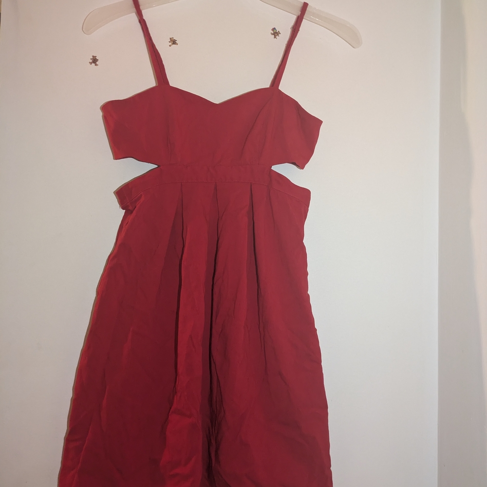 Sparkle & Fade Red Backless Dress